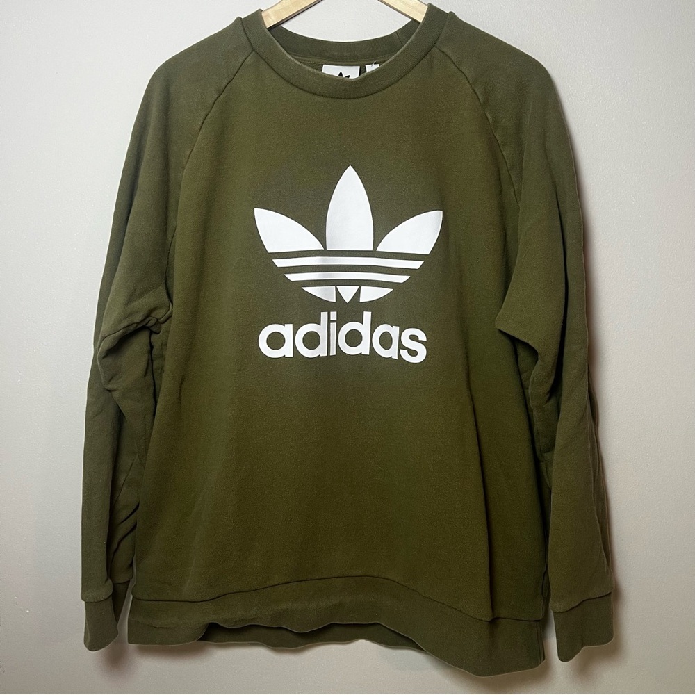 Adidas Adicolor Classics Trefoil Crewneck Sweatshirt Men’s XL Focus Olive Green